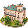Ilustracja: charakterystyczny budynek, Bielsko-Biała