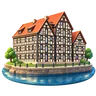 Ilustracja: charakterystyczny budynek, Bydgoszcz