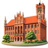 Ilustracja: charakterystyczny budynek, Toruń