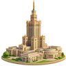 Ilustracja: charakterystyczny budynek, Warszawa