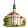 Ilustracja: charakterystyczny budynek, Zielona Góra